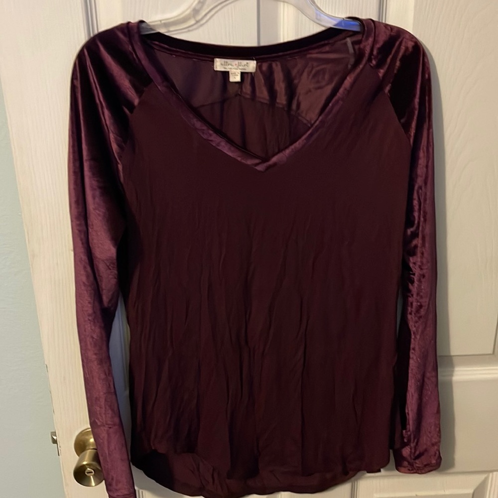 Velvet maroon top